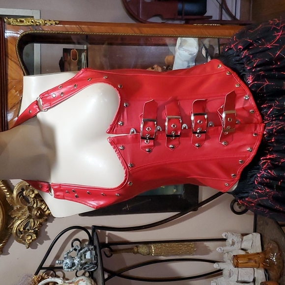 Steampunk Works® Other - Faux Leather Underbust Corset Goth Steampunk Sexy Steel Boned front